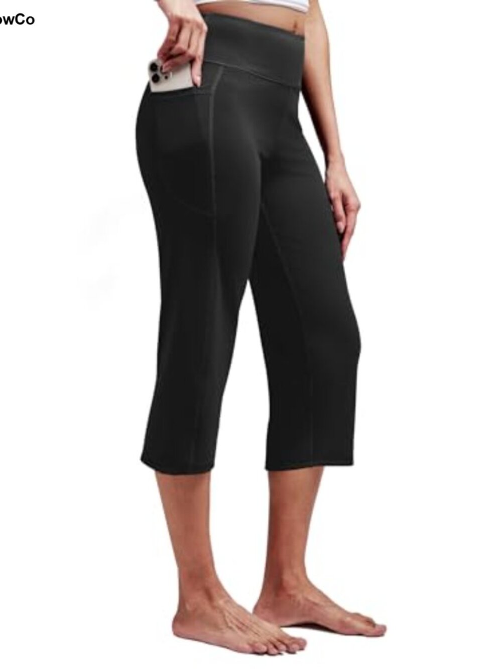 Women's High Waisted Yoga Capris with Pockets - Cropped Athletic Pants